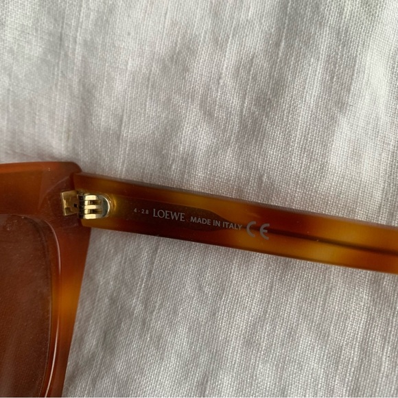 Loewe Tortoiseshell Cat Eye Brown Tan Orange Sunglasses LW 40014U - Picture 5 of 8